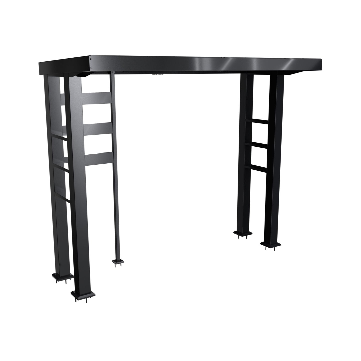 Castelle Flame Imperial 110-Inch 4-Burner 72K BTU Deluxe Stainless Steel Outdoor Kitchen Grill Island With Wine Cooler, Rotisserie, Cabinets, And Granite Countertops (SAK94721)