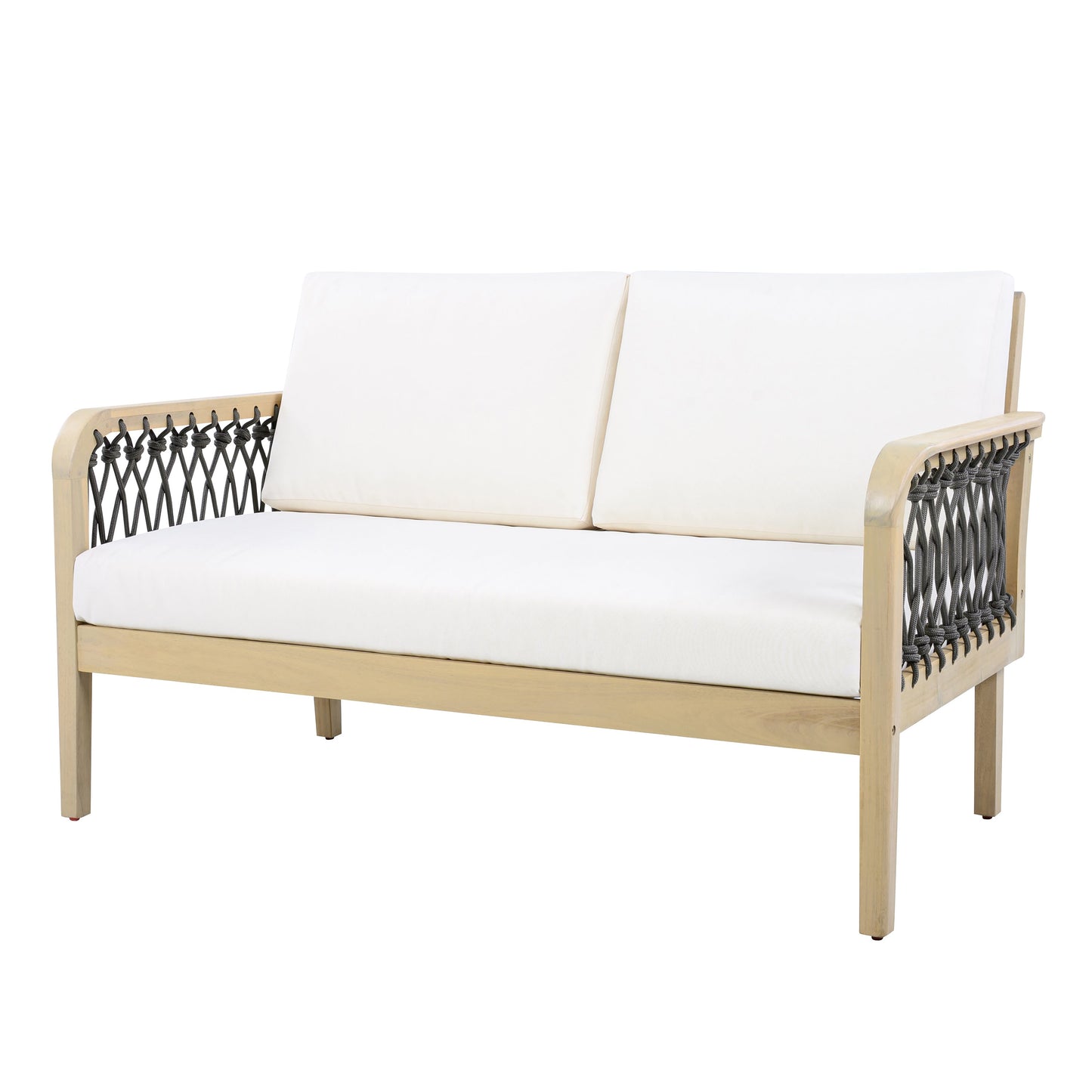 4-Piece Acacia Wood Outdoor Patio Furniture Set