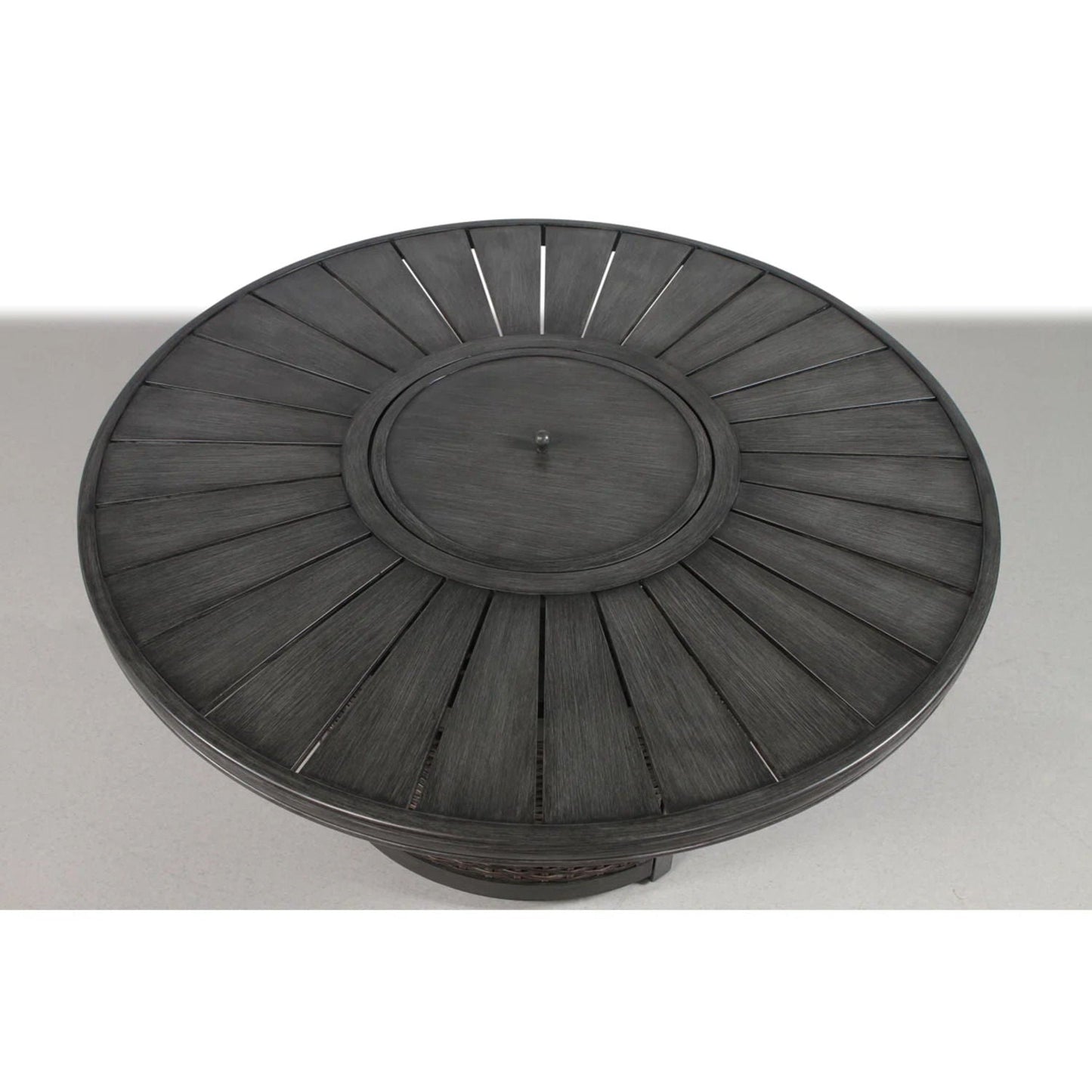 Patio Seating Group For 4 With Cushions And Fire Pit Table - Brown