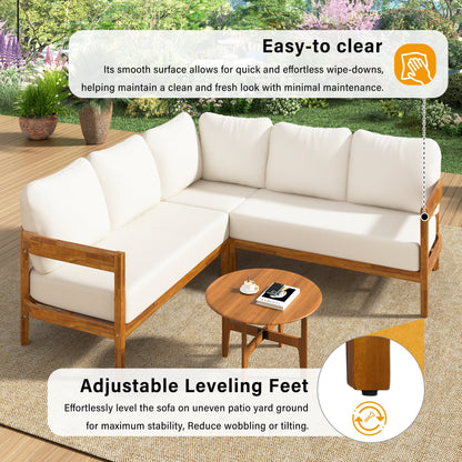 U_Style Acacia Solid Wood Patio Furniture Set