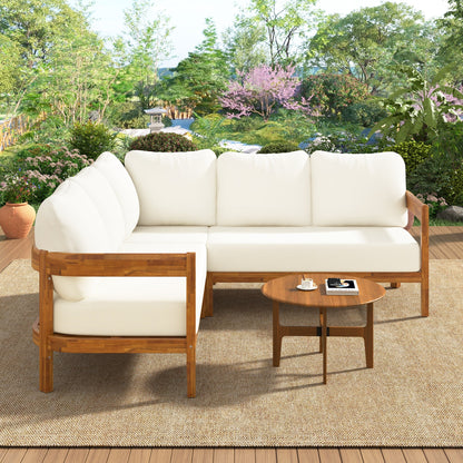 U_Style Acacia Solid Wood Patio Furniture Set