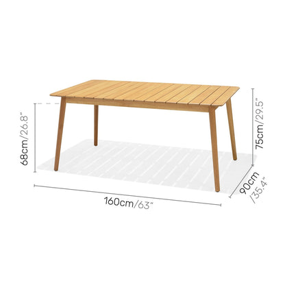 Nassau Rectangular Hardwood Table