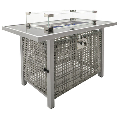 K&K Patio 8-Piece Patio Furniture Set with 43" Fire Pit Table