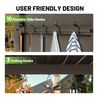[09X10FT] Alora Modern Slanted Hardtop Alloy Steel Grill Gazebo (SAK32687)