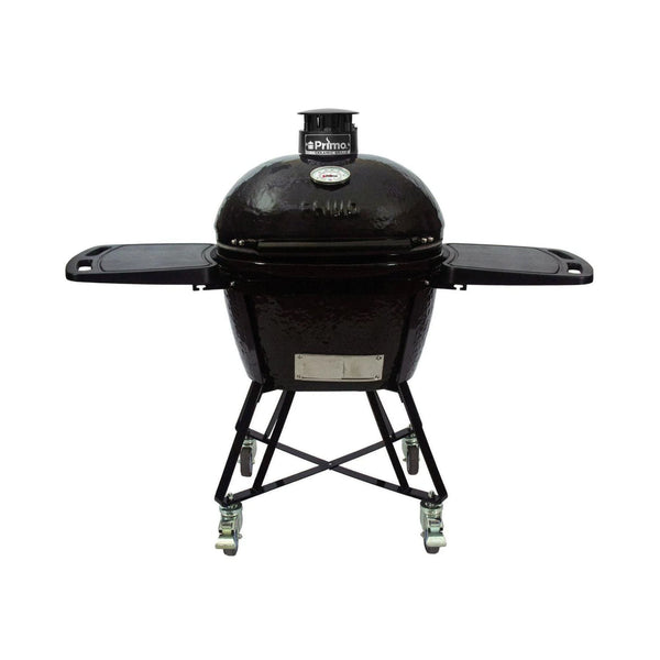 Primo Oval Large 300 All-In-One Ceramic Kamado Grill W/ Cradle, Side Shelves & Stainless Steel Grates [PGCLGC] (SAK21293)